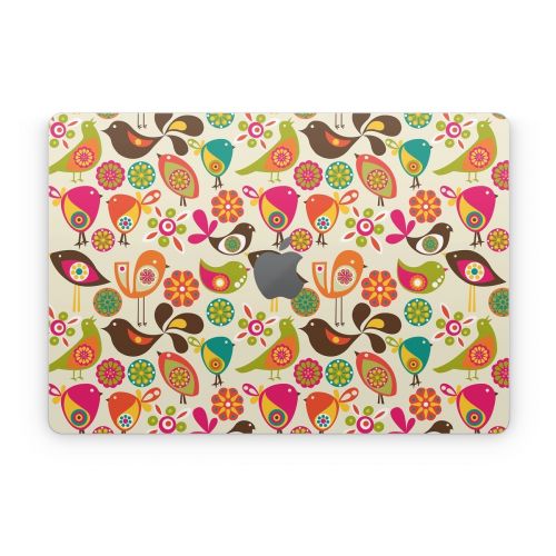 Bird Flowers Apple MacBook Skin