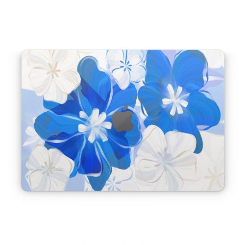Blue Flowers Apple MacBook Skin
