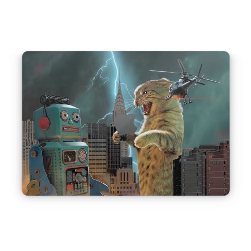 Catzilla Vs Robot Apple MacBook Skin