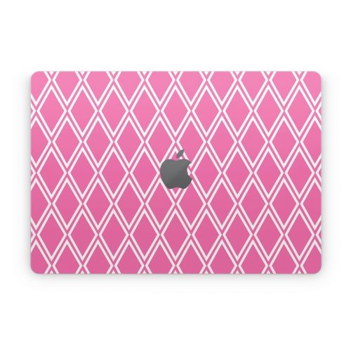 Pink Checks Apple MacBook Skin
