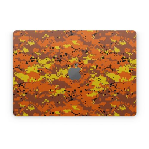 Digital Orange Camo Apple MacBook Skin