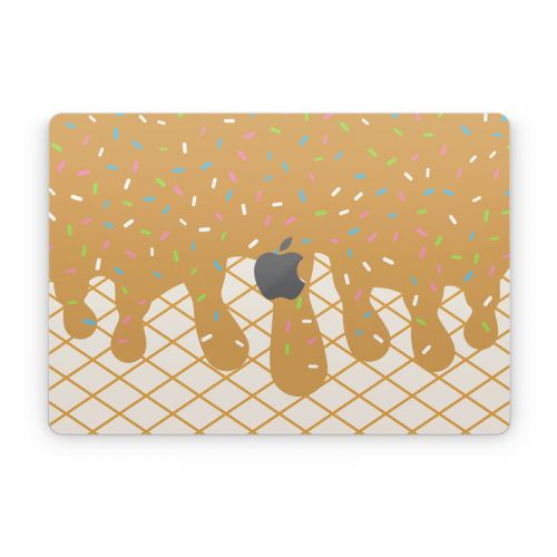 Caramel Ice Cream Drip Apple MacBook Skin