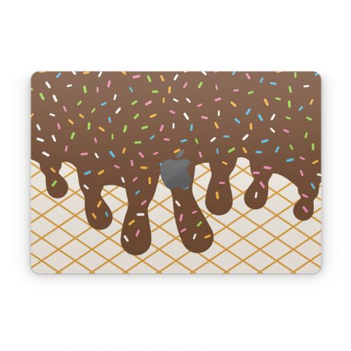 Chocolate Ice Cream Drip Apple MacBook Skin