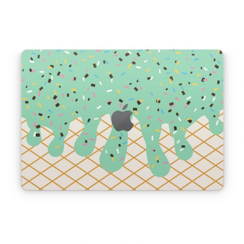 Mint Chocolate Chip Ice Cream Drip Apple MacBook Skin