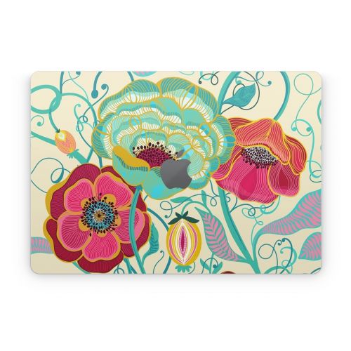 Golden Flowers Apple MacBook Skin