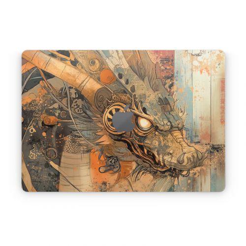 Orange Dragon Apple MacBook Skin