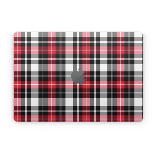 Red Plaid Apple MacBook Skin