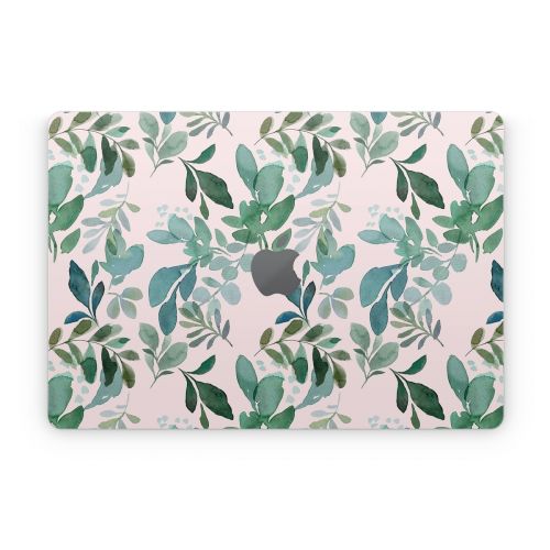 Sage Greenery Apple MacBook Skin