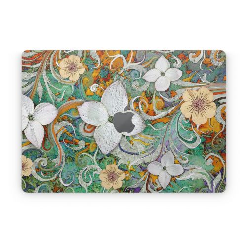 Sangria Flora Apple MacBook Skin