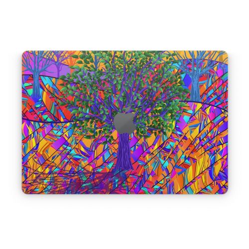 Stained Glass Tree Apple MacBook Skin