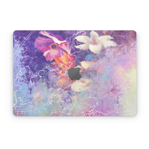 Sketch Flowers Lily Apple MacBook Skin