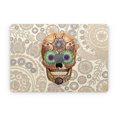 Sugar Skull Bone Apple MacBook Skin