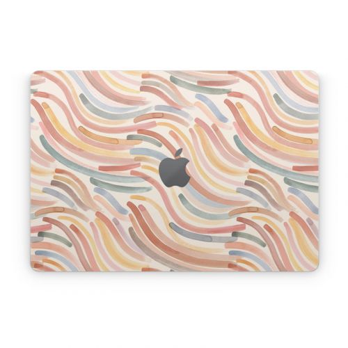 Terracotta Brushstroke Waves Apple MacBook Skin