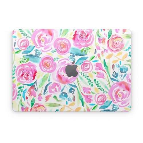 Watercolor Roses Apple MacBook Skin
