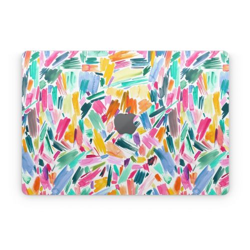 Watercolor Colorful Brushstrokes Apple MacBook Skin