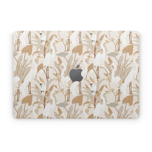 White Cranes Cockatoo Apple MacBook Skin