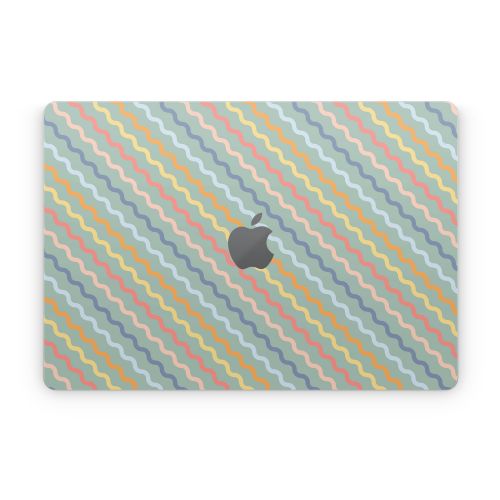 Wavy Diagonal Lines Apple MacBook Skin