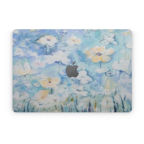 White & Blue Apple MacBook Skin