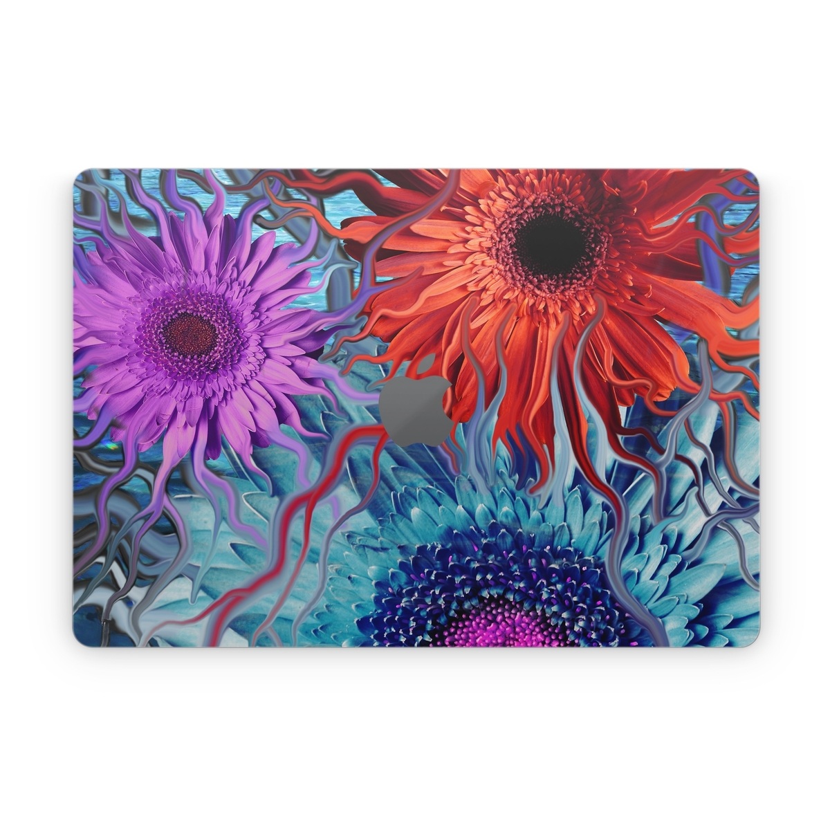 Deep Water Daisy Dance Apple MacBook Skin