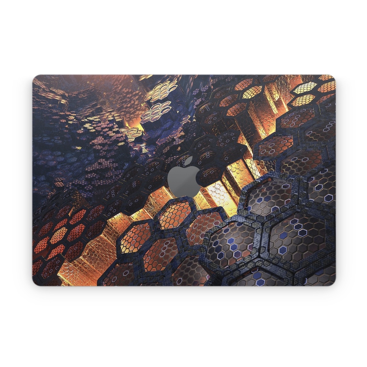Apple MacBook Skin design of Geological phenomenon, Sky, Water, Cobblestone, Rock, Reflection, Colorfulness, World, Art, with black, red, green colors