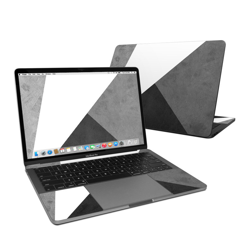 MacBook Pro Pre 2020 13-inch Skin design of Black, White, Black-and-white, Line, Grey, Architecture, Monochrome, Triangle, Monochrome photography, Pattern with white, black, gray colors