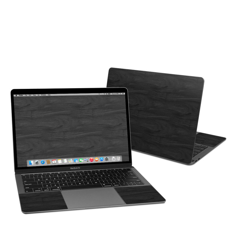 MacBook Air 13-inch 2018-2020 Retina Skin design of Black, Brown, Wood, Grey, Flooring, Floor, Laminate flooring, Wood flooring, with black colors