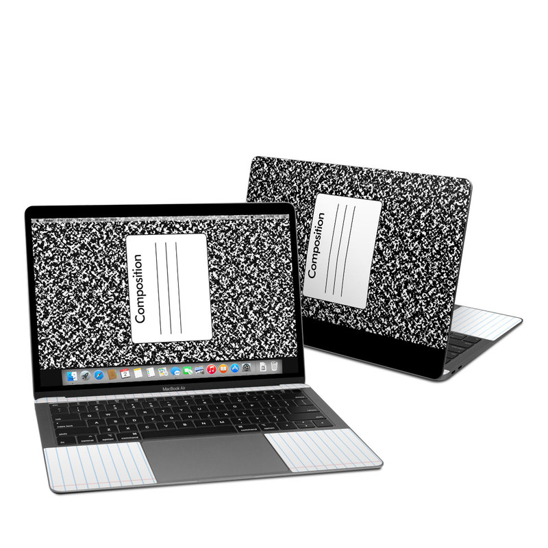 MacBook Air Pre 2020 13-inch Skin design of Text, Font, Line, Pattern, Black-and-white, Illustration with black, gray, white colors