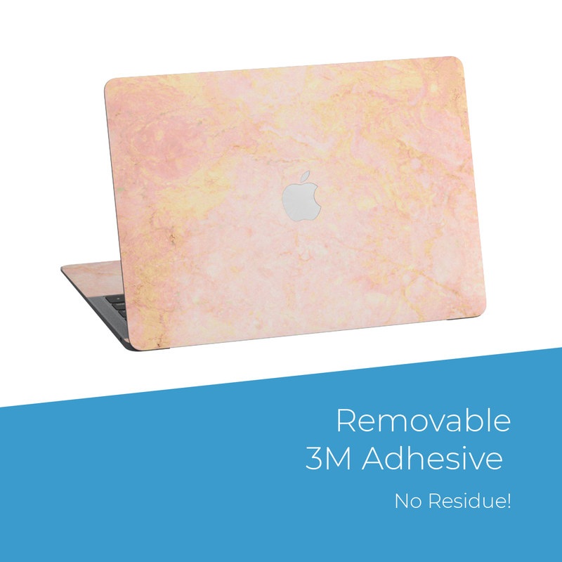 Personalised Marble with Rose Gold Initials Macbook Case – Dyefor