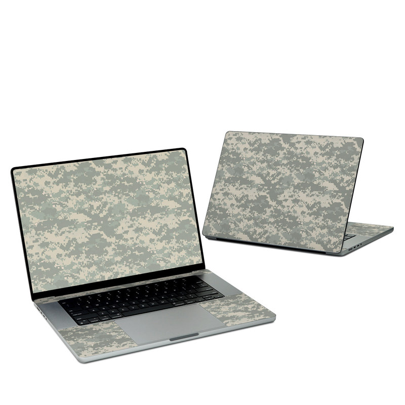 MacBook Pro 16-inch Skin design of Military camouflage, Green, Pattern, Uniform, Camouflage, Design, Wallpaper with gray, green colors