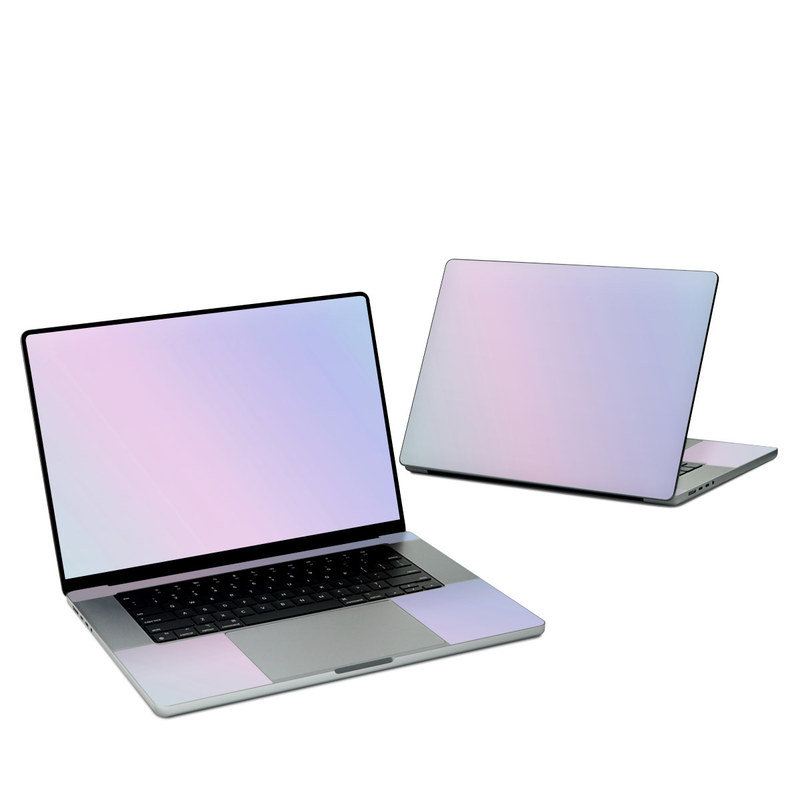 MacBook Pro 16-inch Skin design of White, Blue, Daytime, Sky, Atmospheric phenomenon, Atmosphere, Calm, Line, Haze, Fog with pink, purple, blue colors