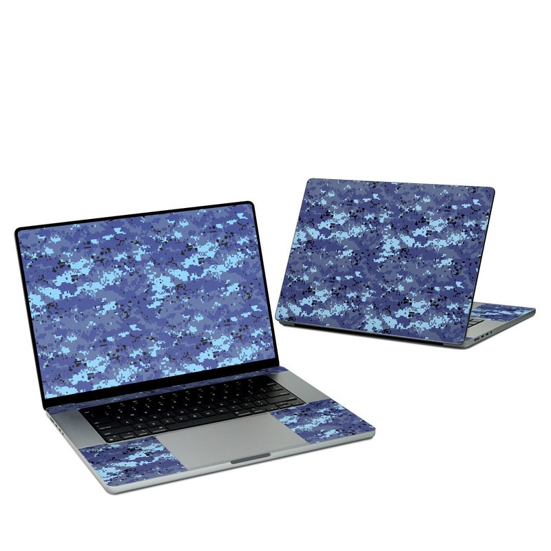 MacBook Pro 16-inch Skin design of Blue, Purple, Pattern, Lavender, Violet, Design with blue, gray, black colors