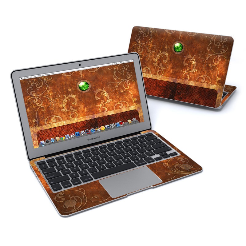 MacBook Air Pre 2018 11-inch Skin design with brown, red, yellow, green, orange colors