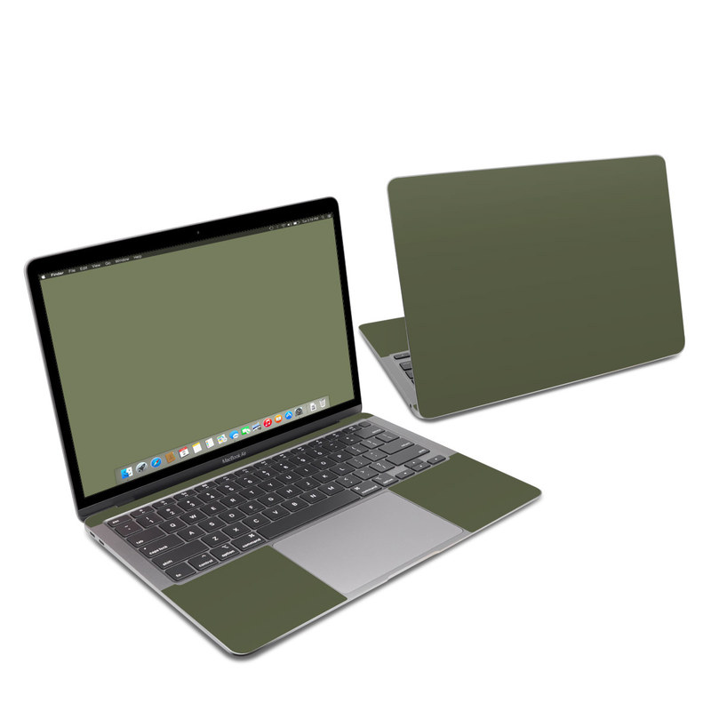MacBook Air 2020 13-inch Skin design of Green, Brown, Text, Yellow, Grass, Font, Pattern, Beige, with green colors