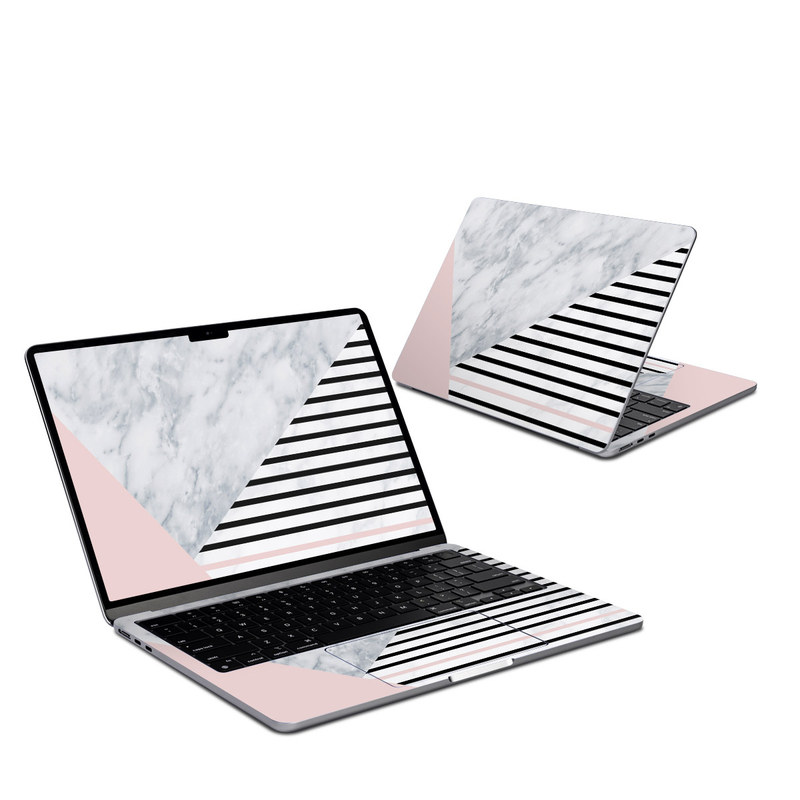 MacBook Air 13-inch Skin design of White, Line, Architecture, Stairs, Parallel, with gray, black, white, pink colors