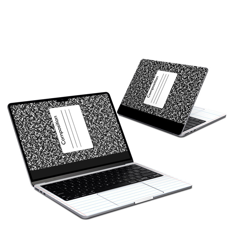 MacBook Air 13-inch M2 Skin design of Text, Font, Line, Pattern, Black-and-white, Illustration, with black, gray, white colors