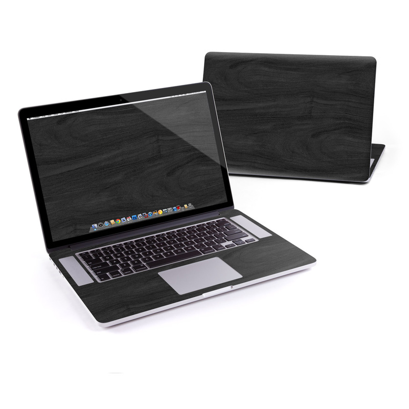 MacBook Pro 15-inch 2012-2016 Retina Skin design of Black, Brown, Wood, Grey, Flooring, Floor, Laminate flooring, Wood flooring, with black colors