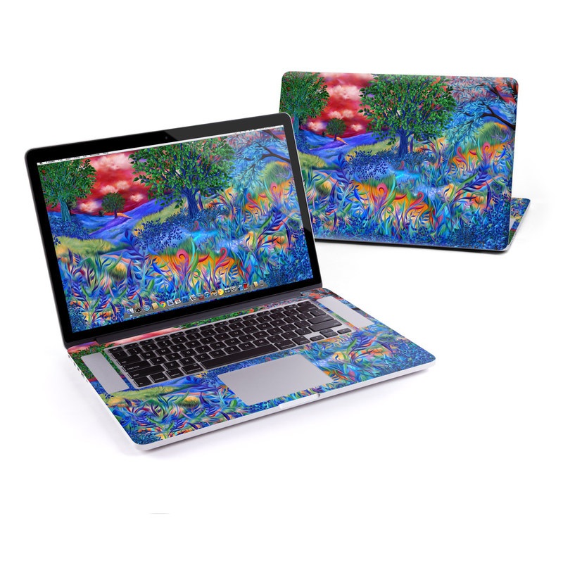 MacBook Pro Pre 2016 Retina 15-inch Skin design of Art paint, Plant, Plant community, Paint, Natural landscape, People in nature, Vegetation, Grass, Art, Painting