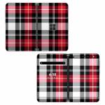 Red Plaid Microsoft Surface Duo Skin