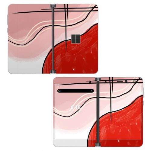 Abstract Red Microsoft Surface Duo Skin