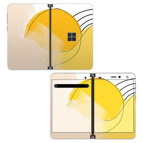 Abstract Yellow Microsoft Surface Duo Skin