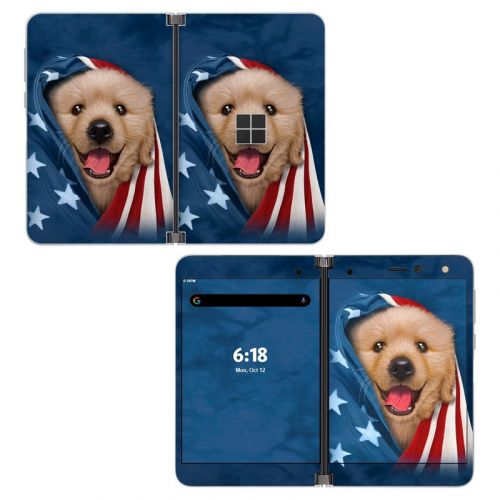 Patriotic Retriever Microsoft Surface Duo Skin