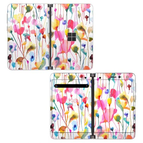 Watercolor Wild Flowers Microsoft Surface Duo Skin
