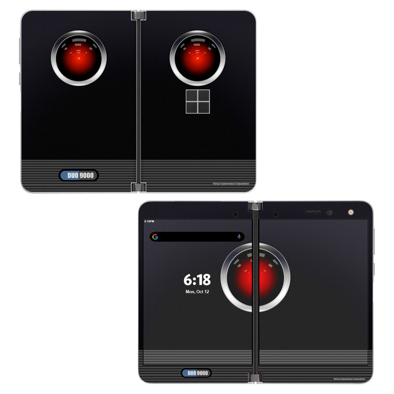 Microsoft Surface Duo Skin design of Screenshot, Technology, Circle, Space, with black, gray, red, blue colors