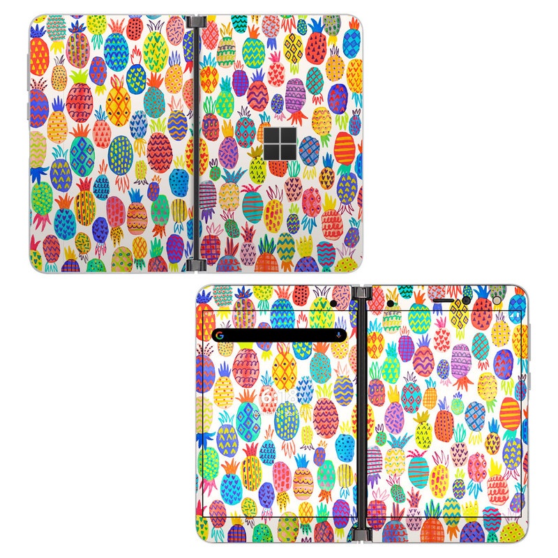 Microsoft Surface Duo Skin design of Colorfulness, Textile, Art, Line, Circle, Symmetry, Pattern, Electric blue, Visual arts, Design, with white, red, blue, green, yellow, purple, pink colors