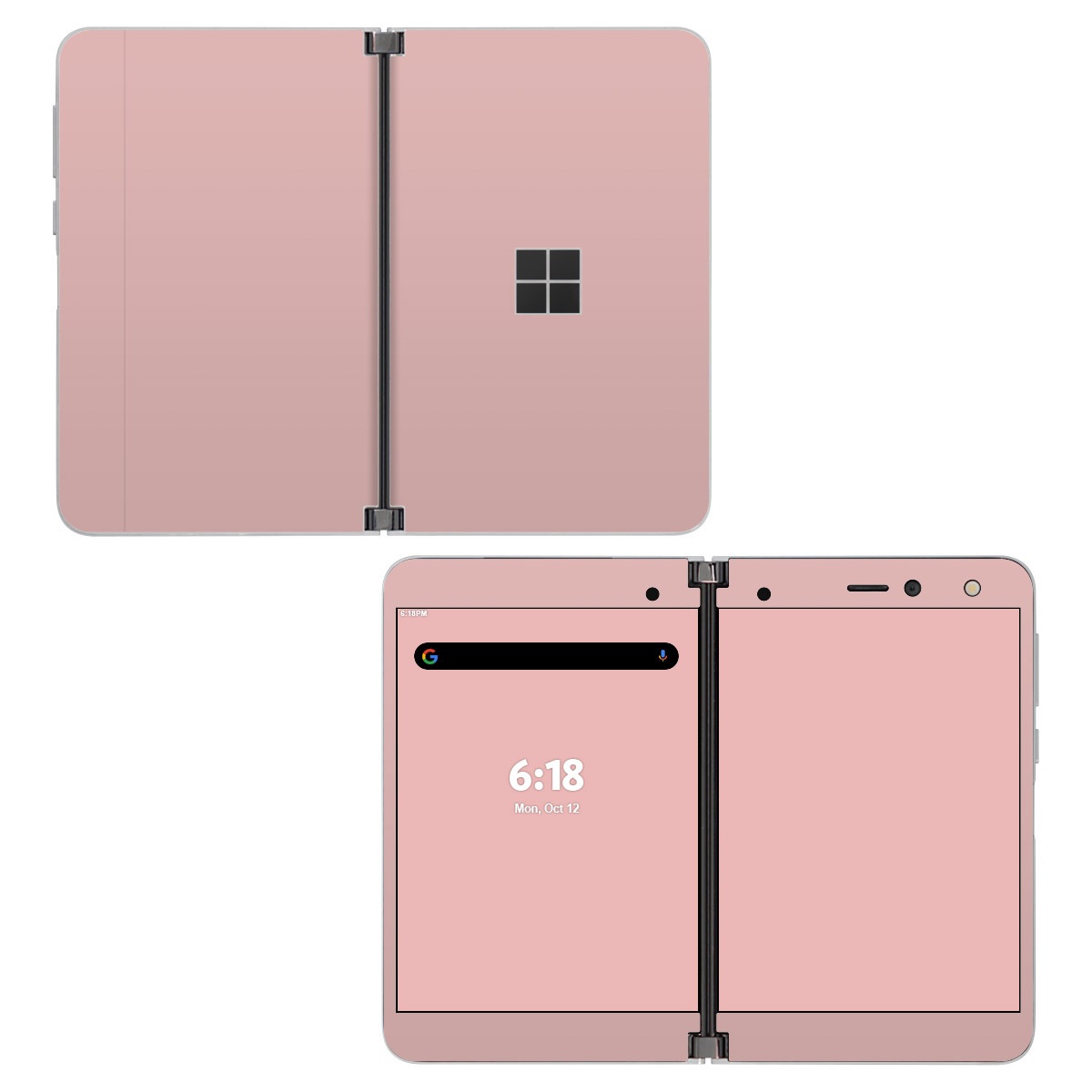 Microsoft Surface Duo Skin design of Brown, Violet, Font, Pattern, Magenta, Peach, Electric blue, Event, Carmine, Sky, with pink, orange colors