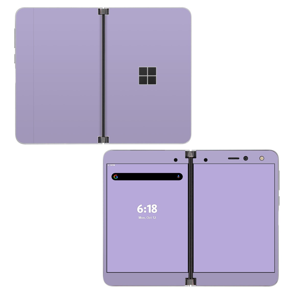 Microsoft Surface Duo Skin design of Purple, Violet, Electric blue, Font, Pattern, Magenta, Sky, Event, Circle, Cumulus, with purple colors