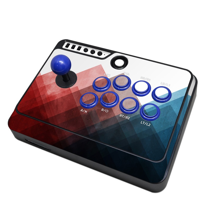 Mayflash Arcade Fightstick F300 Skin design of Blue, Red, Sky, Pink, Line, Architecture, Font, Graphic design, Colorfulness, Illustration, with red, pink, blue colors