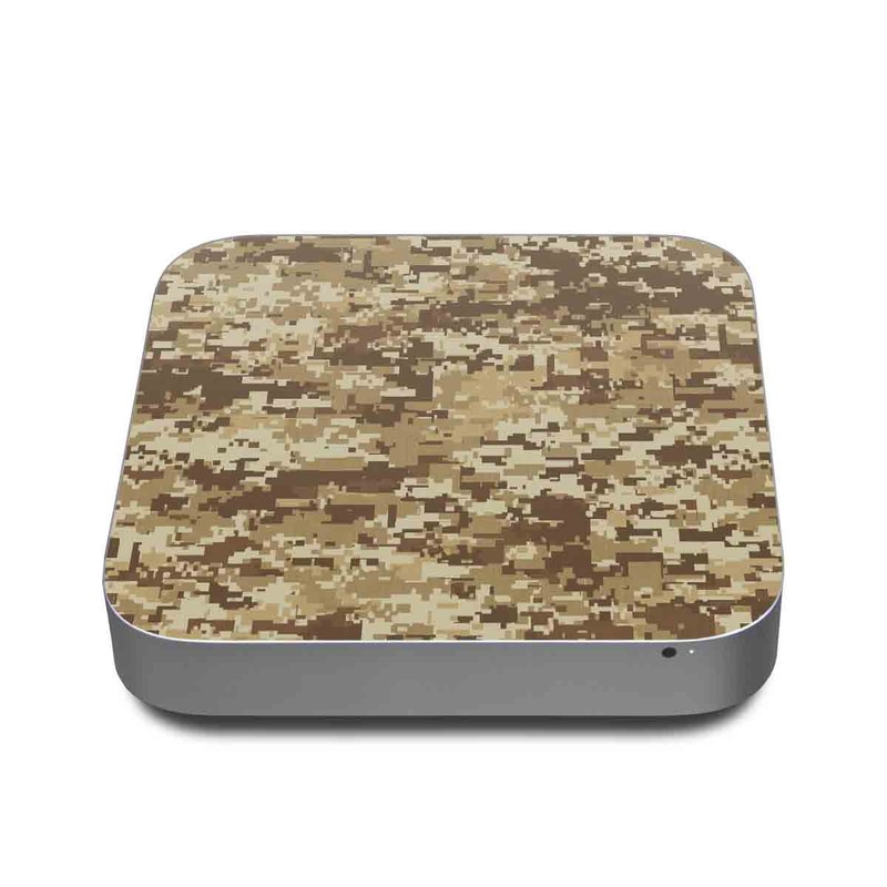 Apple Mac mini Skin design of Military camouflage, Brown, Pattern, Camouflage, Wall, Beige, Design, Textile, Uniform, Flooring, with brown colors