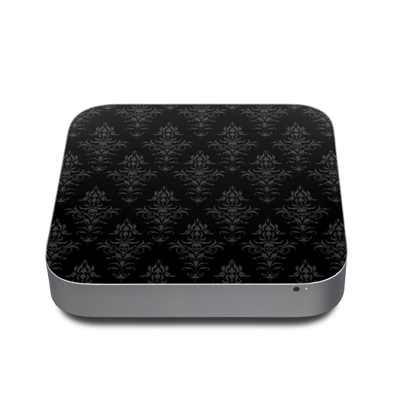 Apple Mac mini Skin design of Black, Pattern, Design, Monochrome, Black-and-white, Darkness, Monochrome photography, Symmetry, with black, gray colors