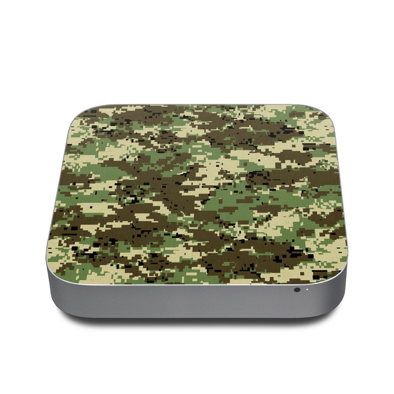 Apple Mac mini Skin design of Military camouflage, Pattern, Camouflage, Green, Uniform, Clothing, Design, Military uniform, with black, gray, green colors
